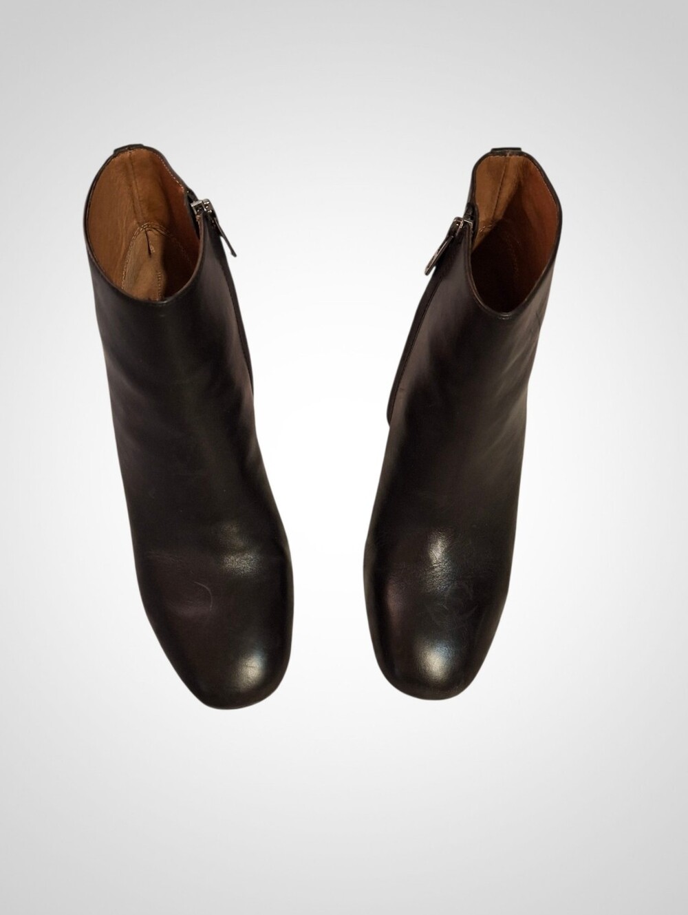 Antonio Melani Black leather heeled boots Sz 6 - Picture 2 of 14